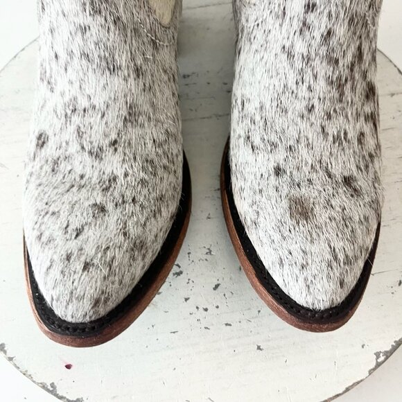 NEW Lane PLAIN JANE Hair on Hide Womens Cowboy Boots Sz 8 Tall Leather Cowhide - Picture 6 of 11